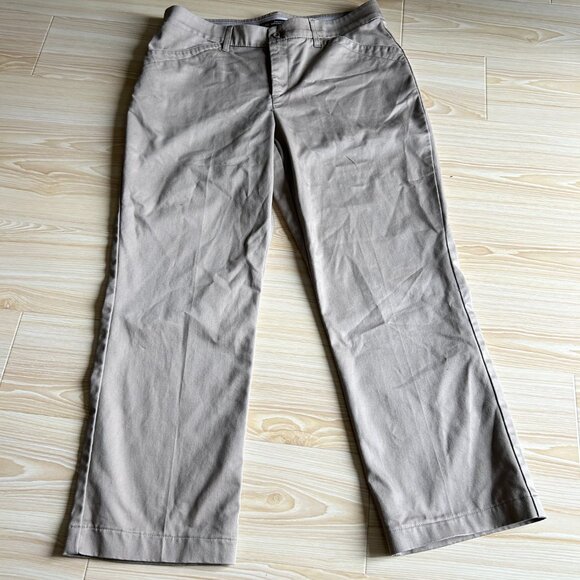Lee Flex Motion Regular Fit Trouser Pant Khaki Women's size 12 in Tan - Picture 2 of 11